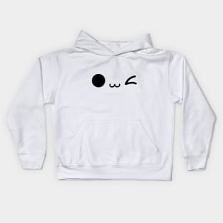 Kawaii wink face Kids Hoodie